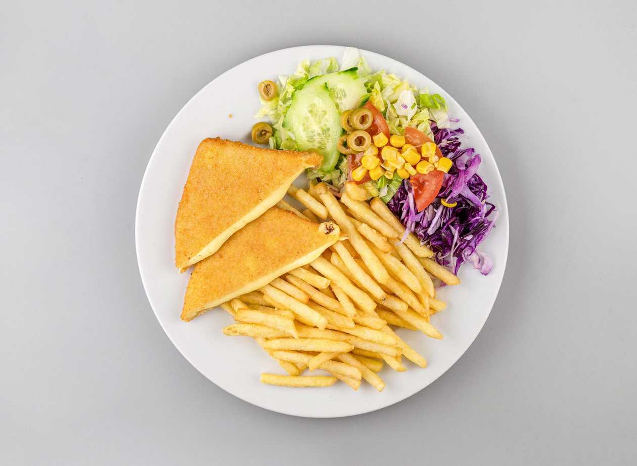 Fried Cheese with Fries