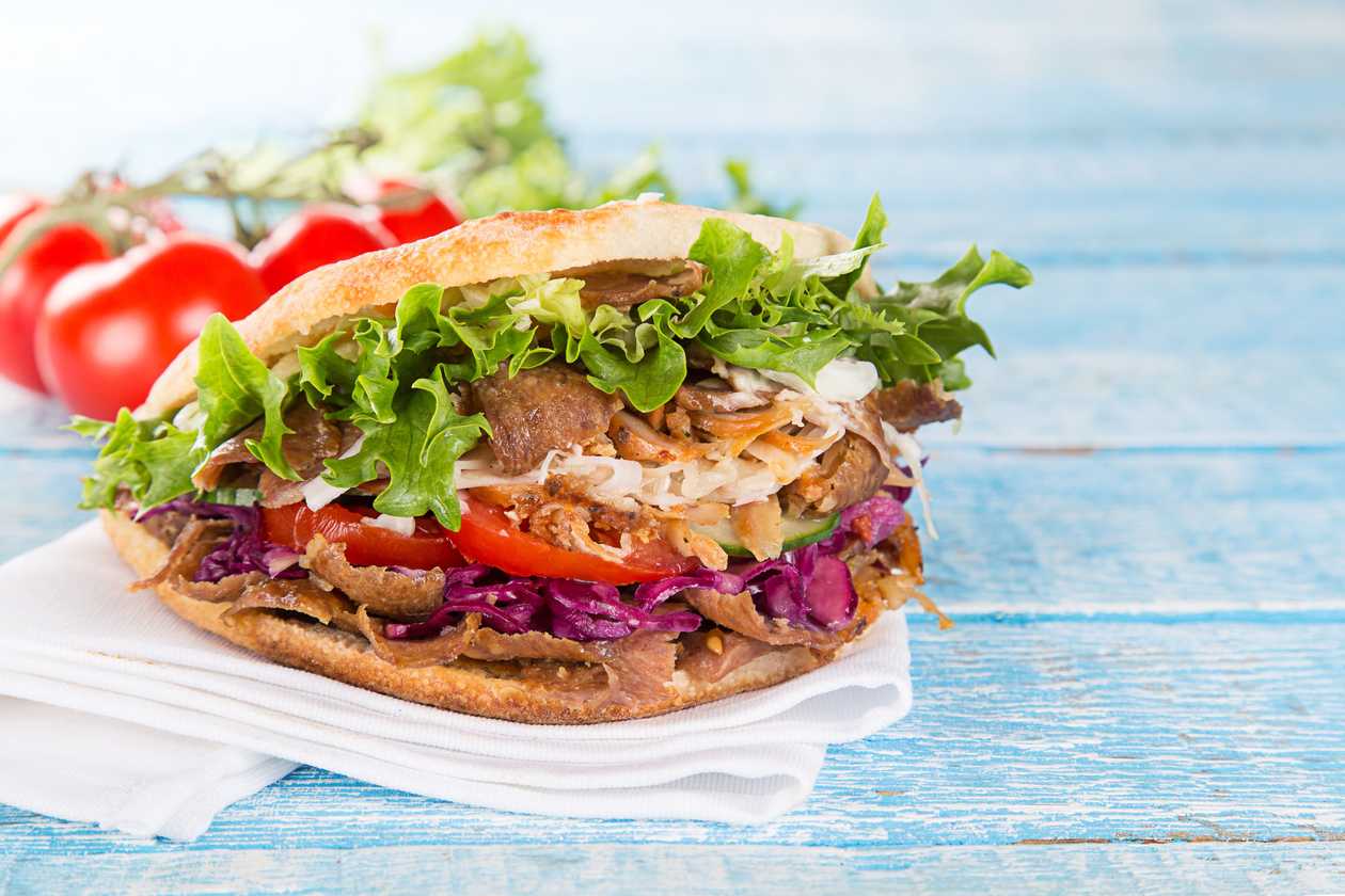 Double Chicken Kebab in a Roll