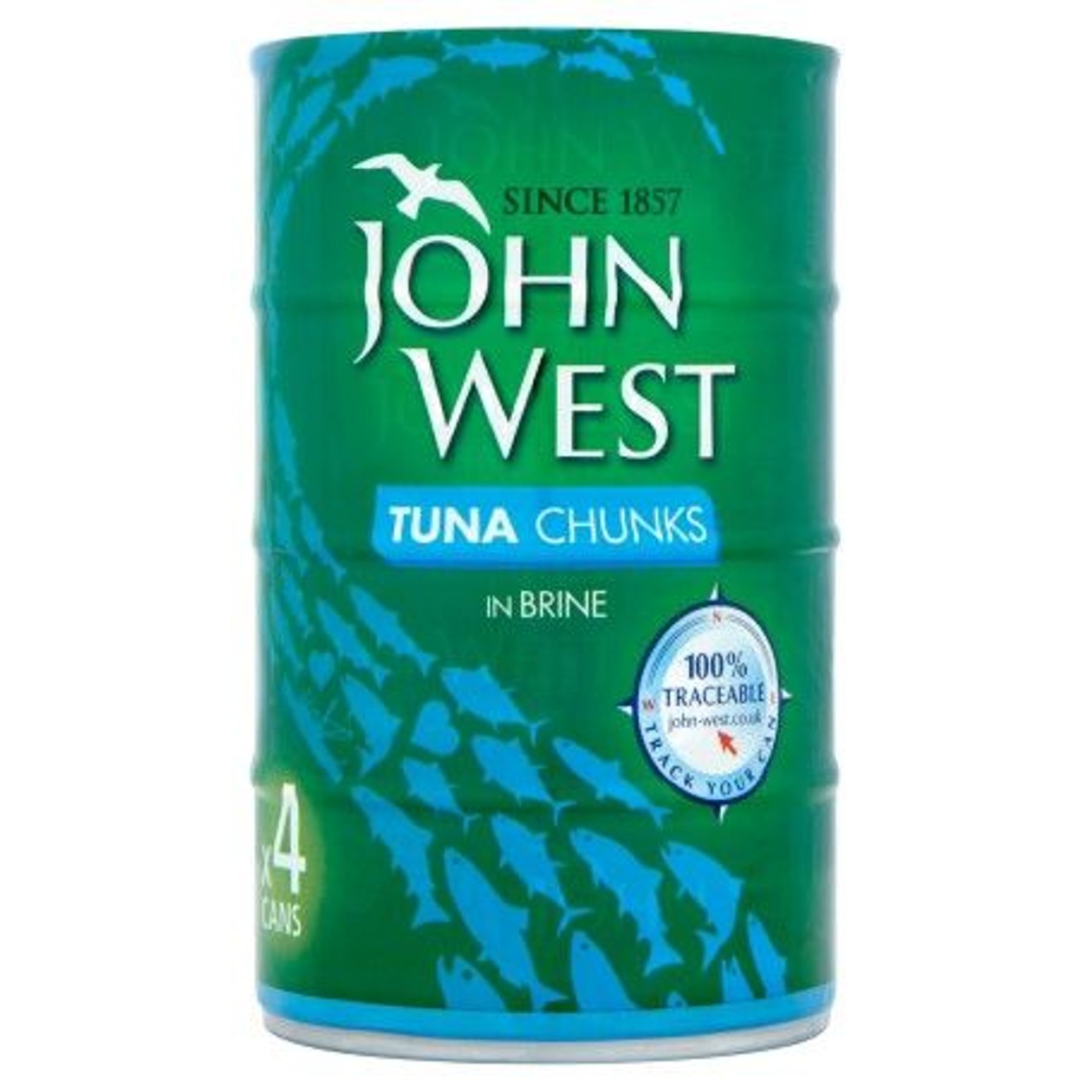 John West, Tuna Chunks In Brine, 4 X 145g