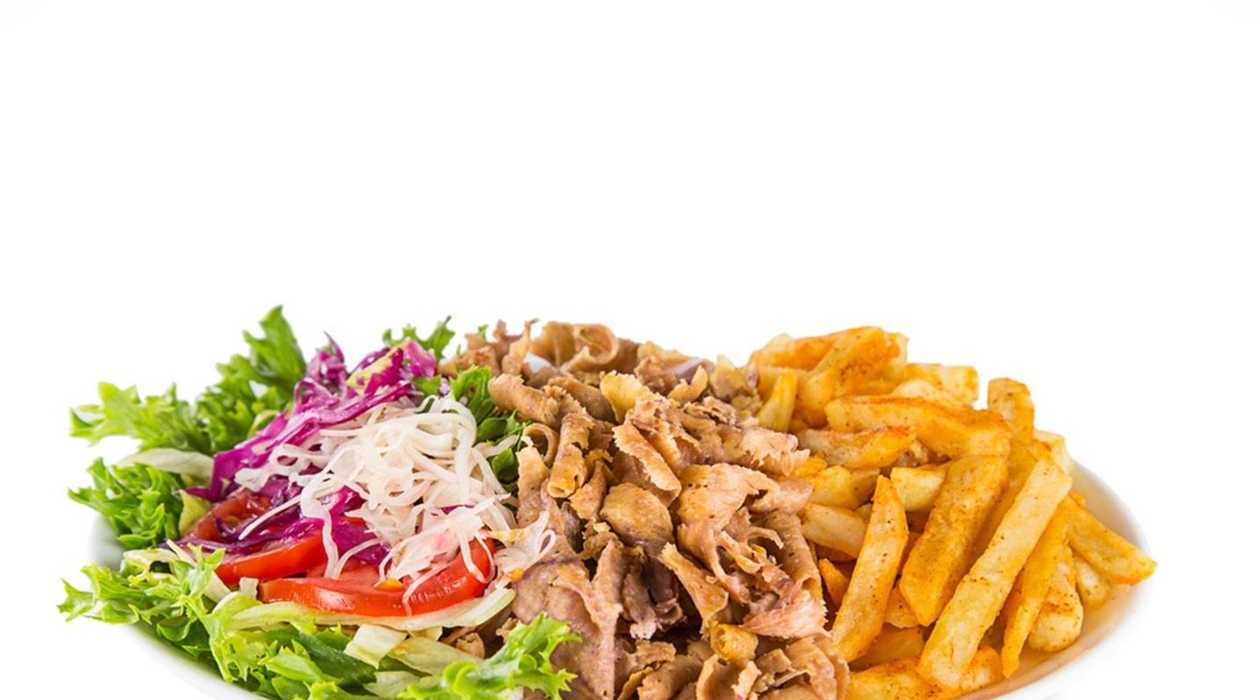 Veal Kebab Plate with Fries