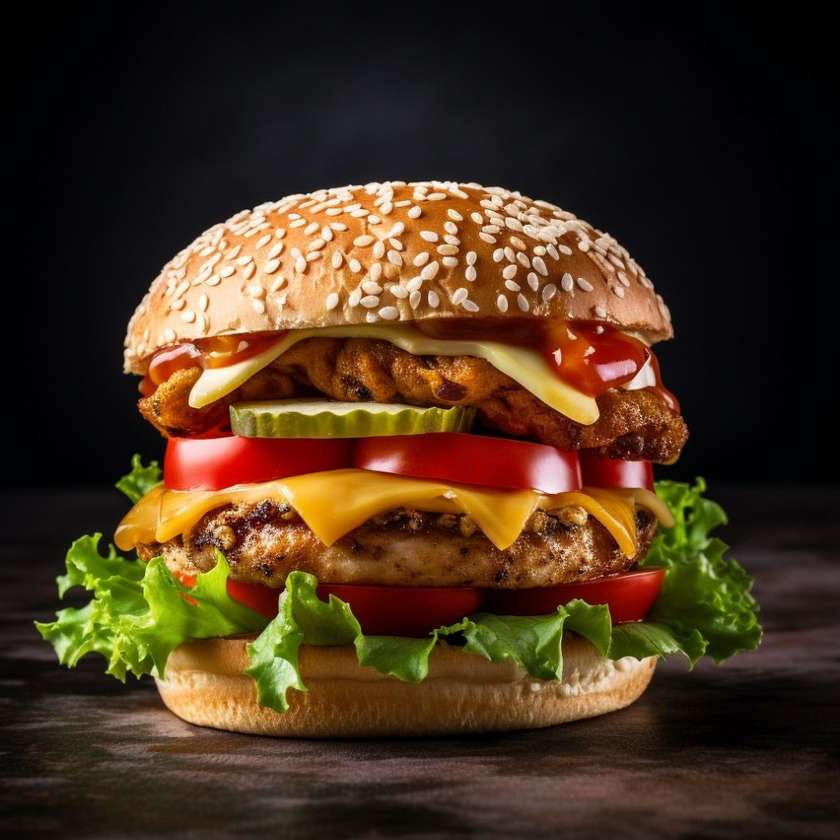 Double Chicken Burger Combo