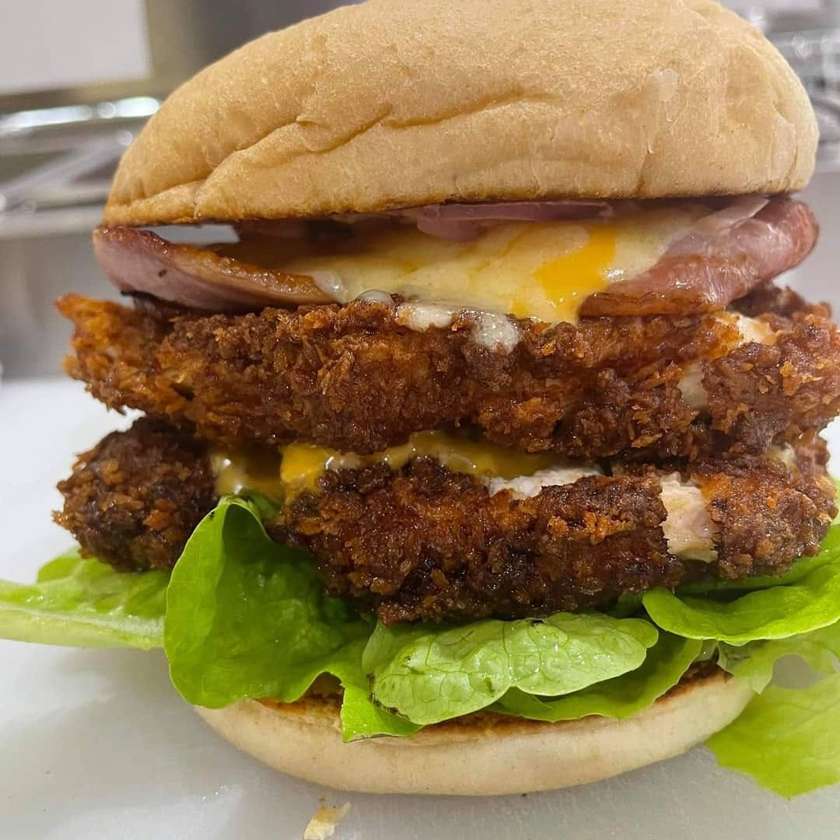 Double Chicken Bacon Burger
