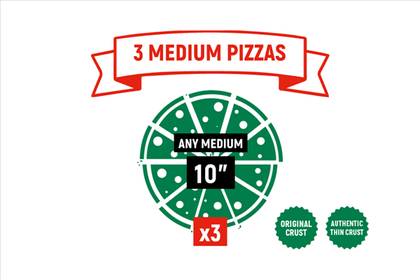 Medium Pizzas (3)