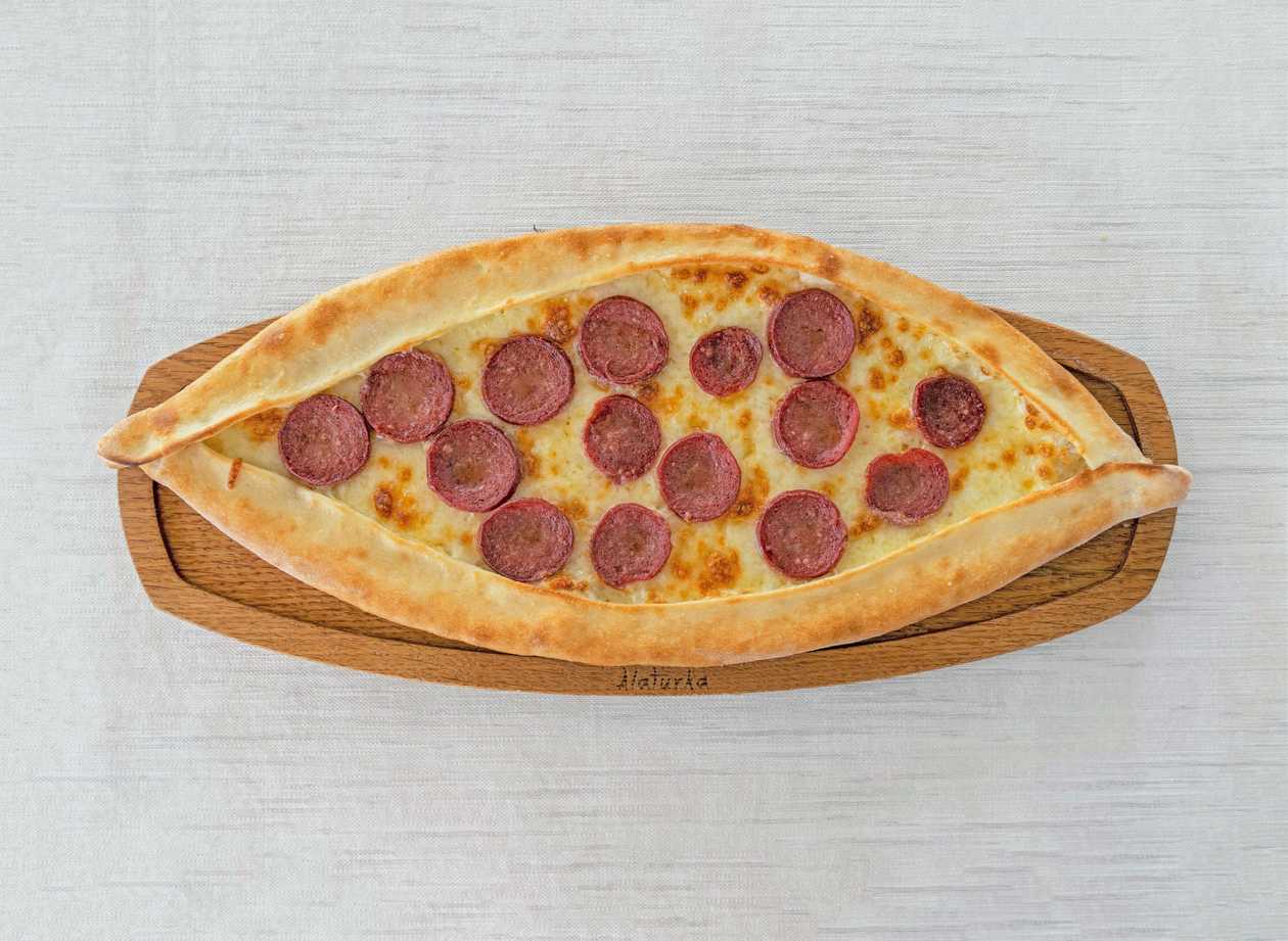 Pide with Turkish Sausage