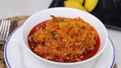 Garden Egg Stew with Dryfish