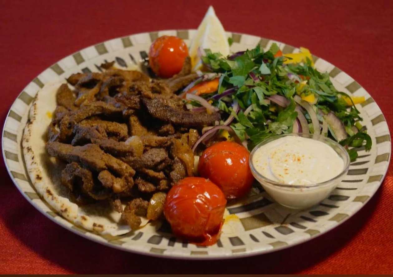 Beef Shawarma on a Plate