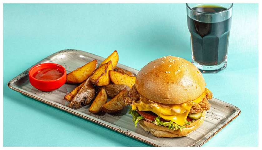 Nuggets Burger, Kartof və Sərin içki