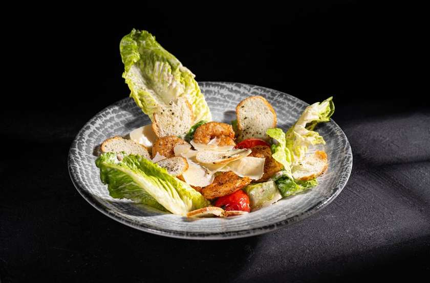 Caesar Salad with Shrimps