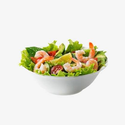Salată cu Creveți, si Sos Caesar