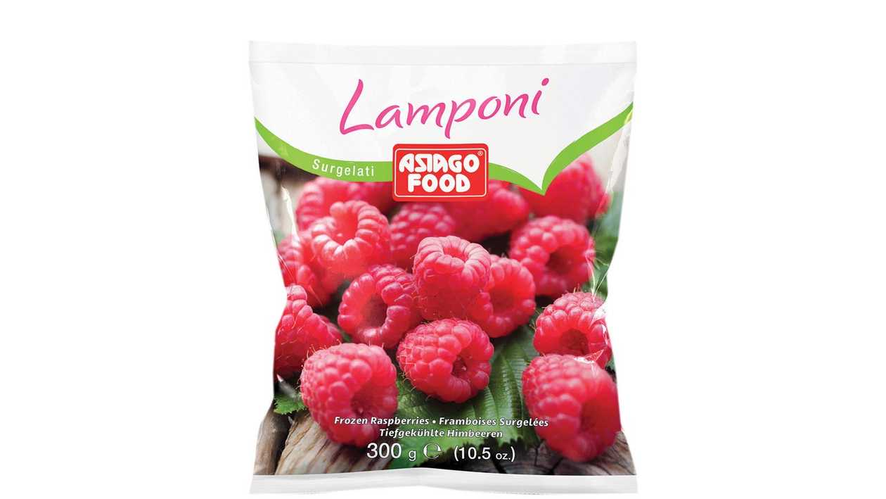 Asiago Frozen Raspberries, 300g