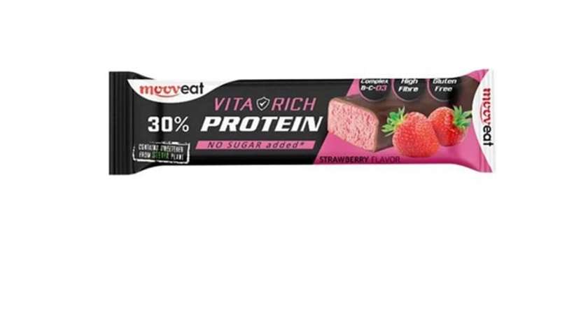 MOOVeat VITA RICH Protein bar 30% Strawberry