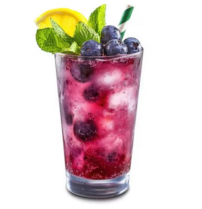 Blueberry Smash Mocktail