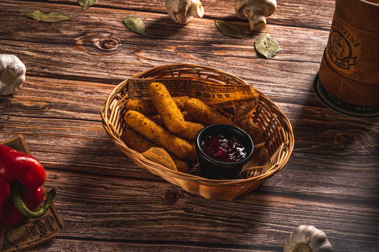 Fried Mozzarella cheese with lingonberry jam