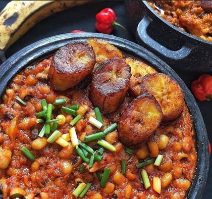 Red Red ( Fried Plantain with Beans)