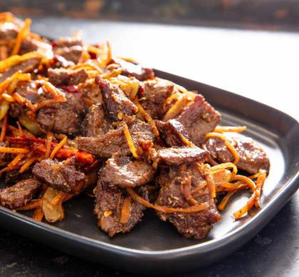 Beef Fry Dry in Coconut Cream