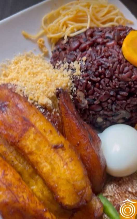 Waakye and Plantain