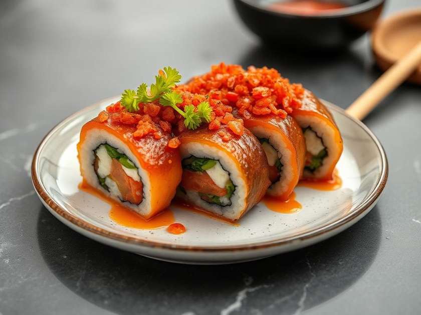 Uramaki  salmão  manga roll8pec