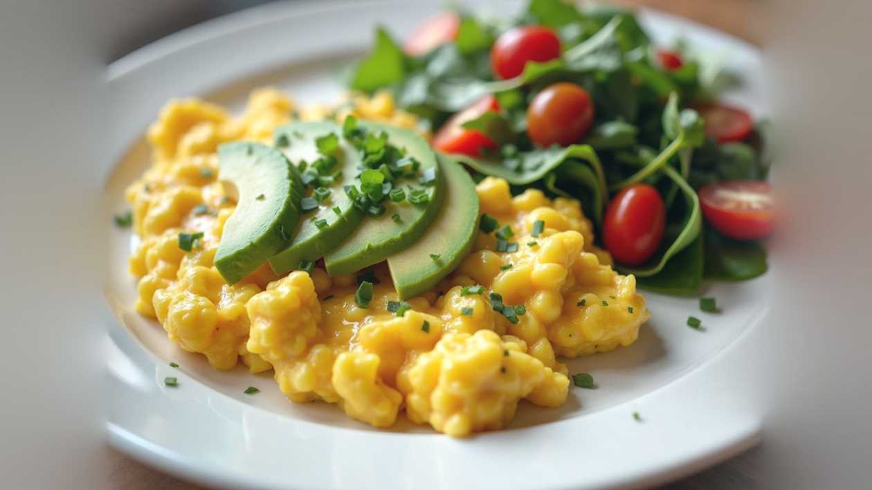 Αυγά Scrambled Με Αβοκάντο