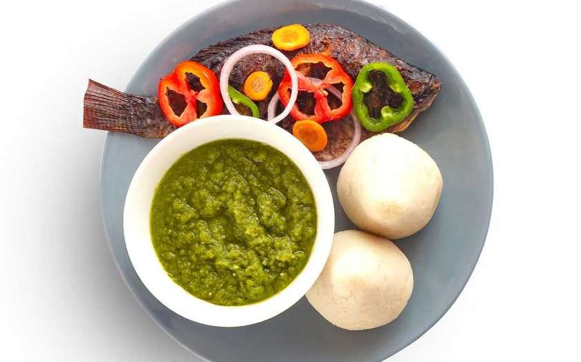 Ga Kenkey and fried full tilapia