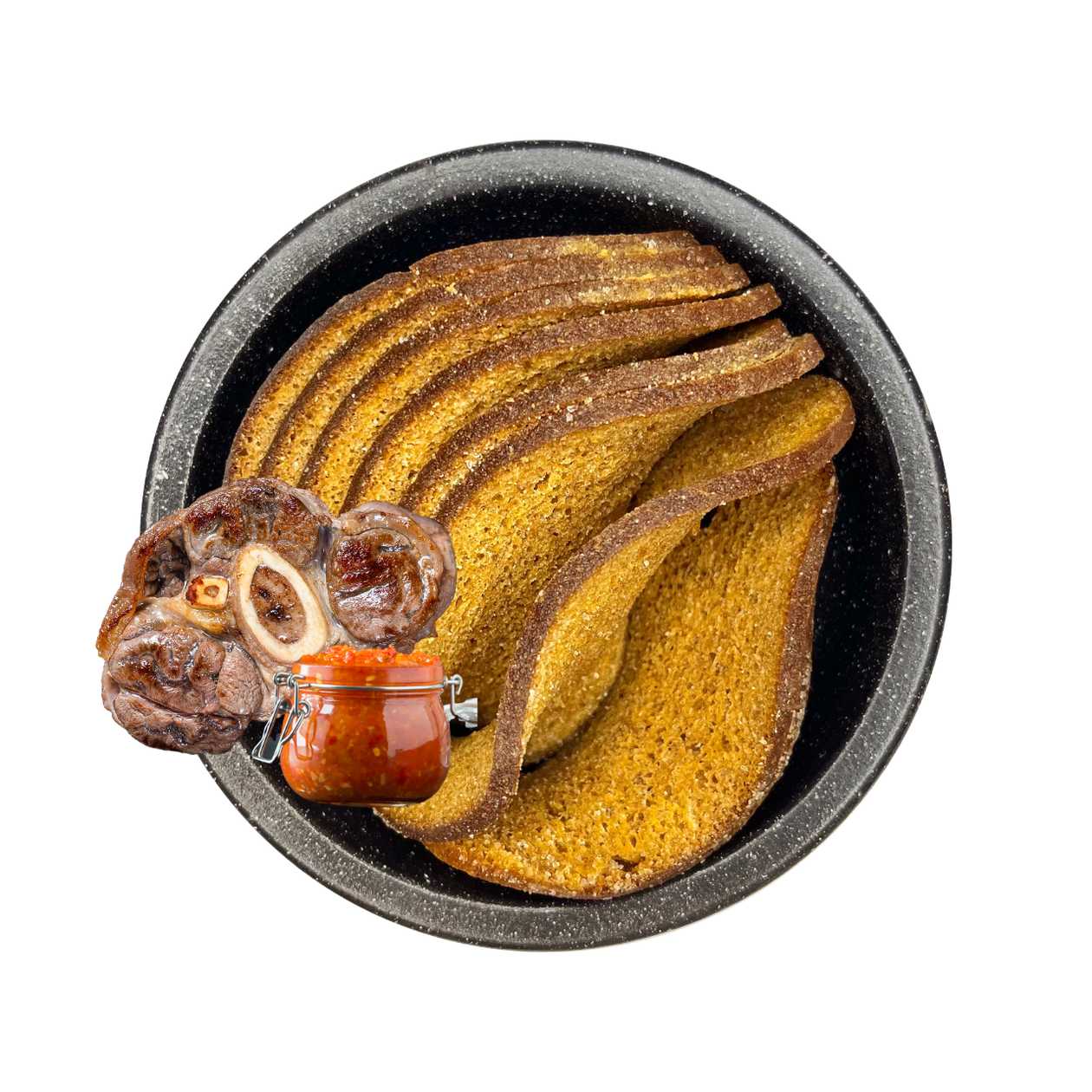 Житньо-пшеничні грінки зі смаком телятини та аджики