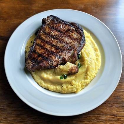 Pork collar, mashed potatoes