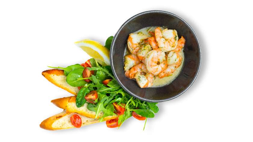 King prawns with butter