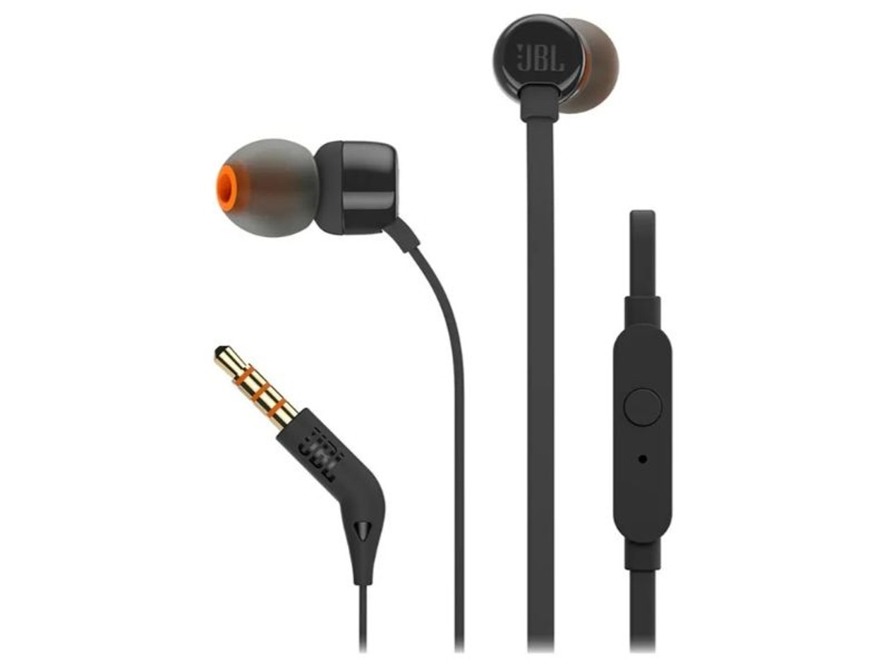 Jbl T110 Wired In-Ear Headphones- Black - 6925281918926