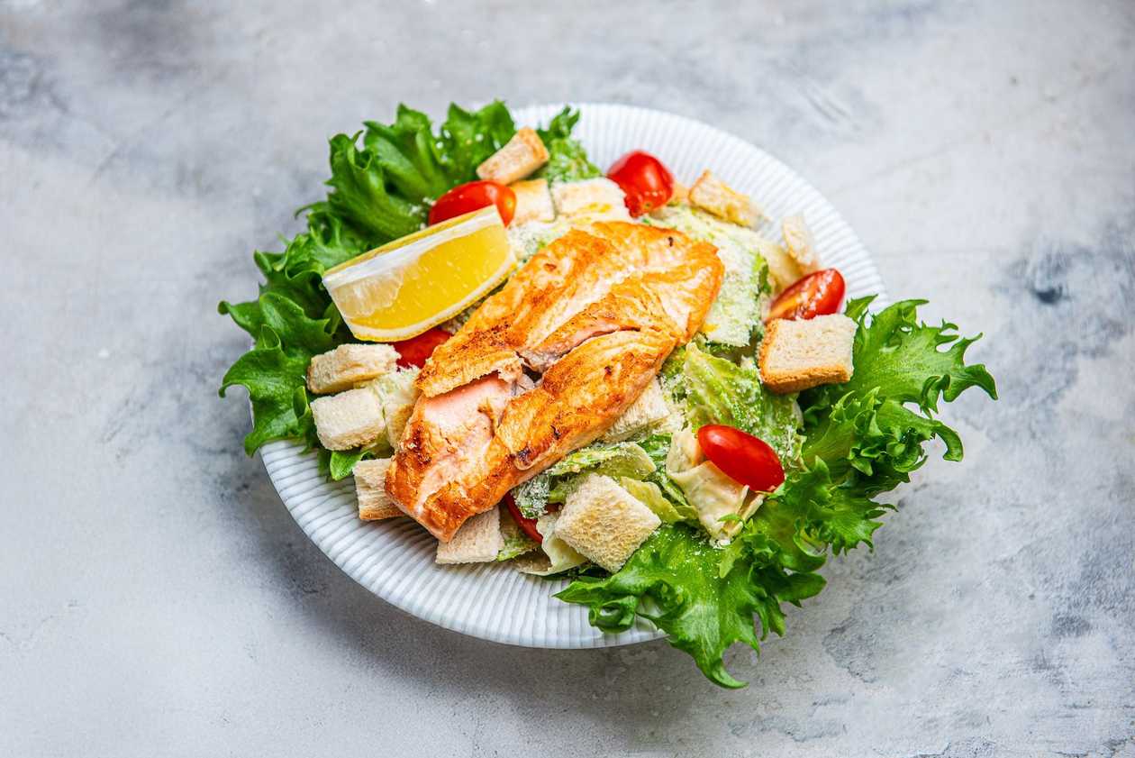 Caesar with Salmon