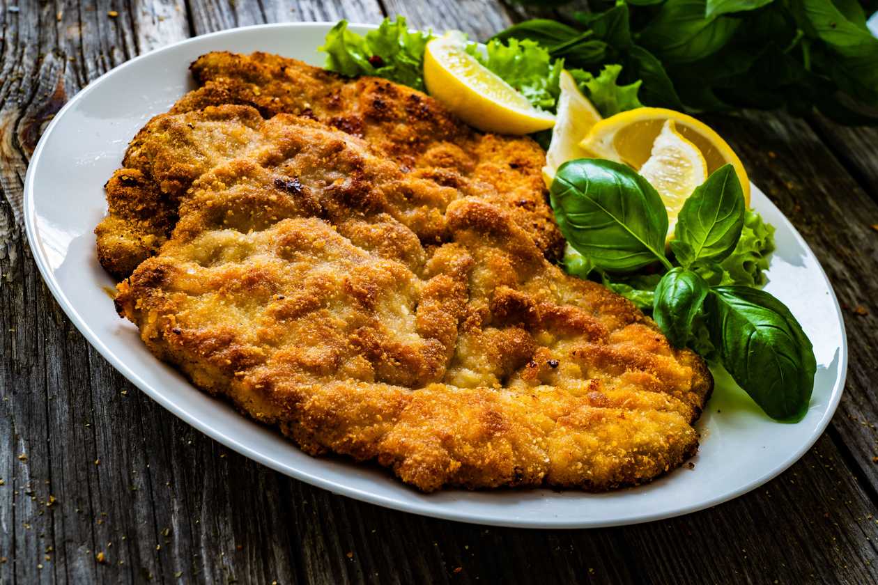 Fried pork schnitzel