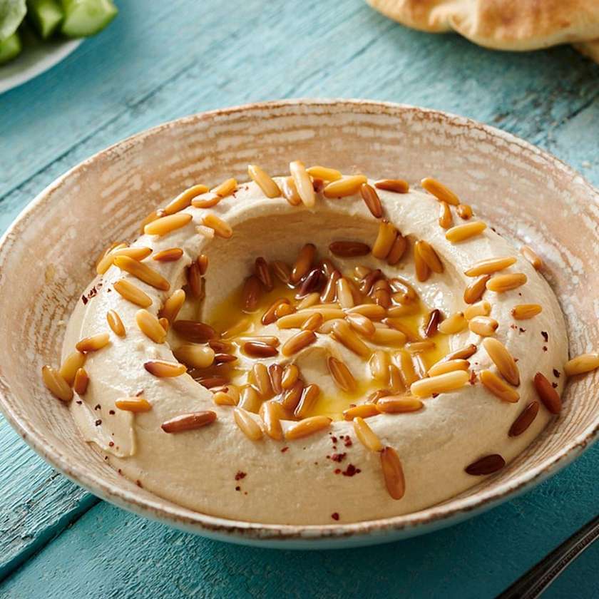 Hummus with Pine Nuts