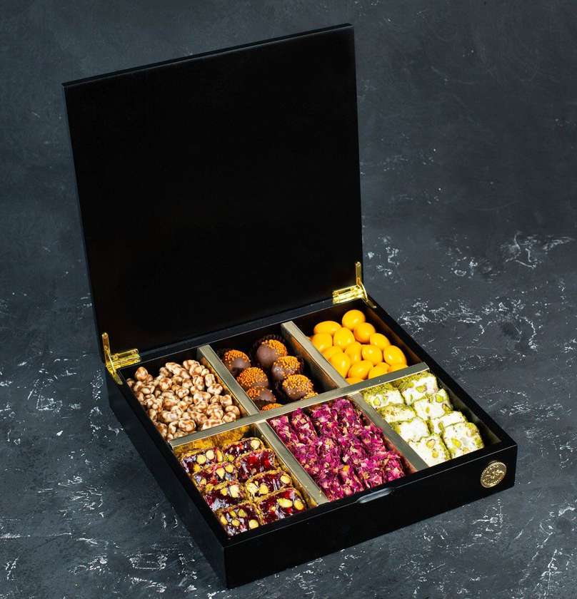 Qız Qalası Qara Hədiyyəli Taxta Qutu / The Maiden Tower Black Wooden Gift Box