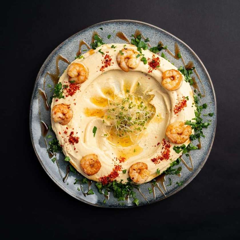 Hummus with Shrimp
