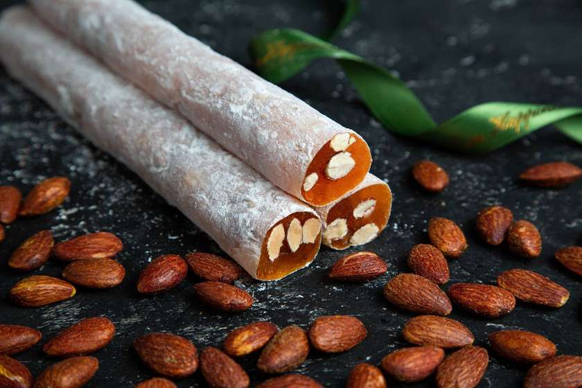Badamlı Şaftalı Fitil Lokum / Wick Traditional Delight with Almond Peach