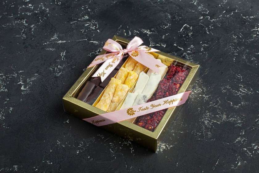 Miks Fitil Lokum Gold Qutu 420 qr / Mixed wick Traditional Delight Gold Box 420