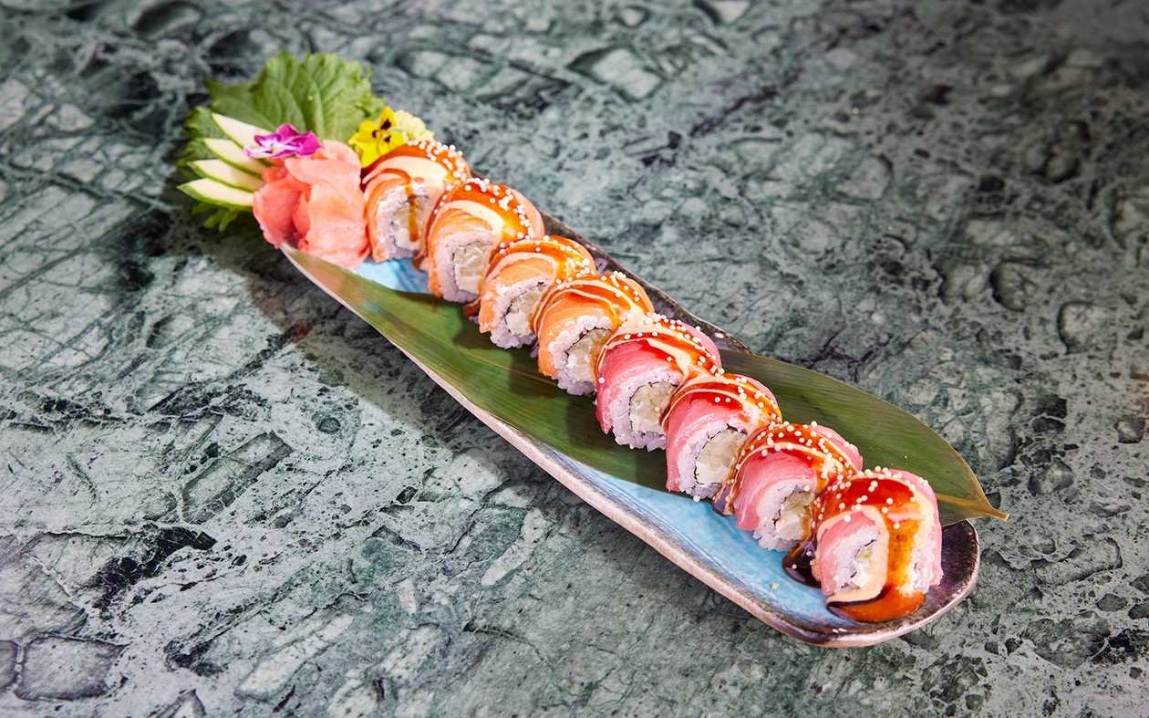Salmon and Tuna Mixed Sushi Rolls