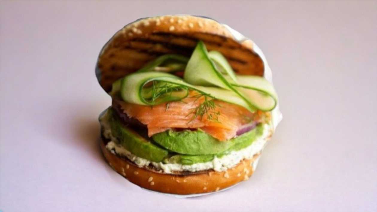 Smoked Salmon Avocado Bagel