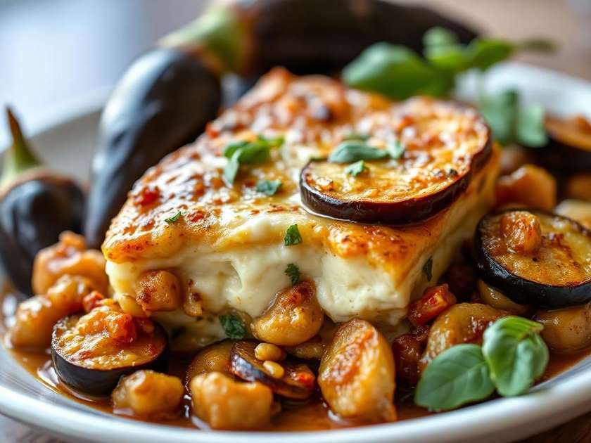 Cheesecake aubergine