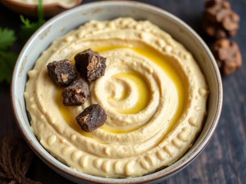 Humus de casa cu trufe