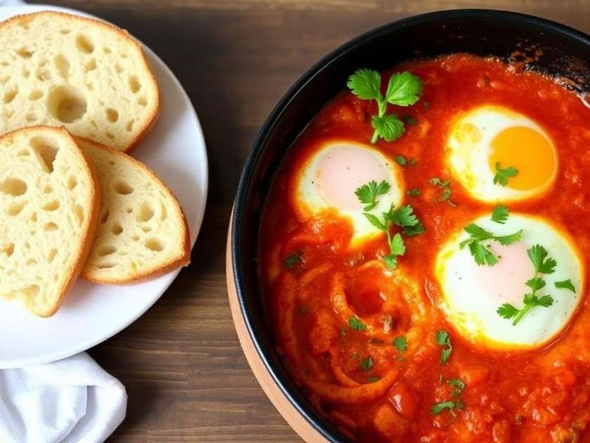 Shakshuka cu paine de casa