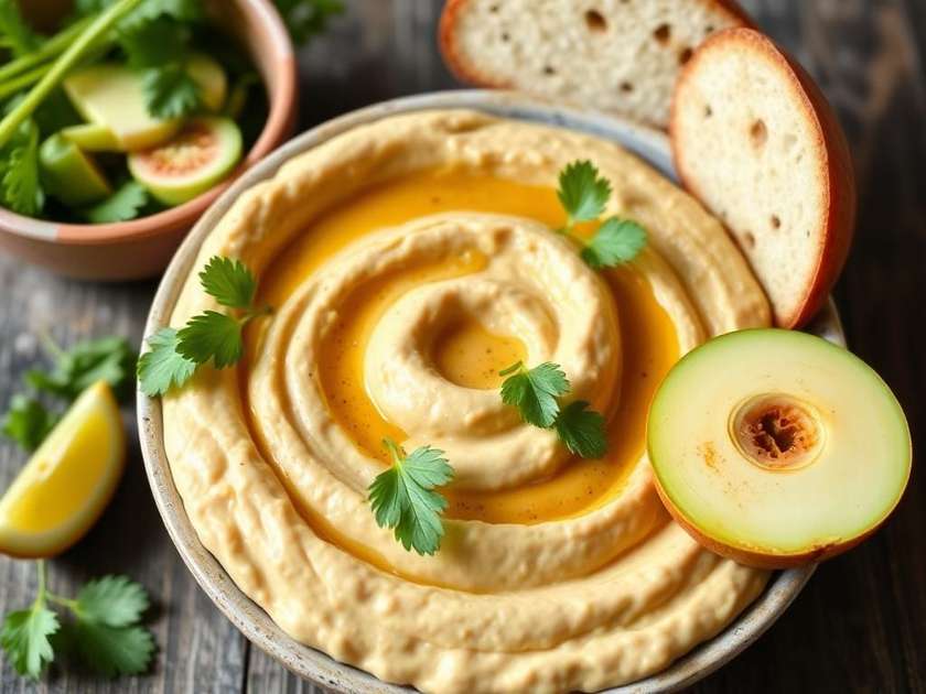 Humus de casa cu tahina clasic-