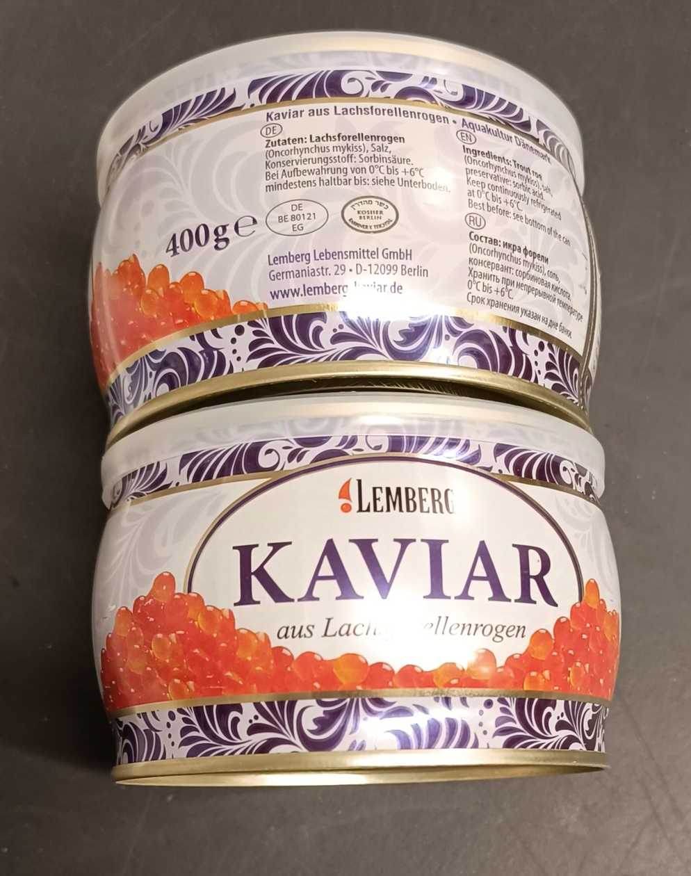 Kaviar ze pstruhu 400 g.