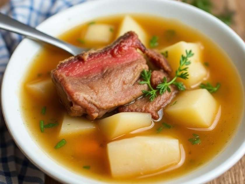 Ciorbă de coastă afumată cu cartofi și tarhon 0.4 kg