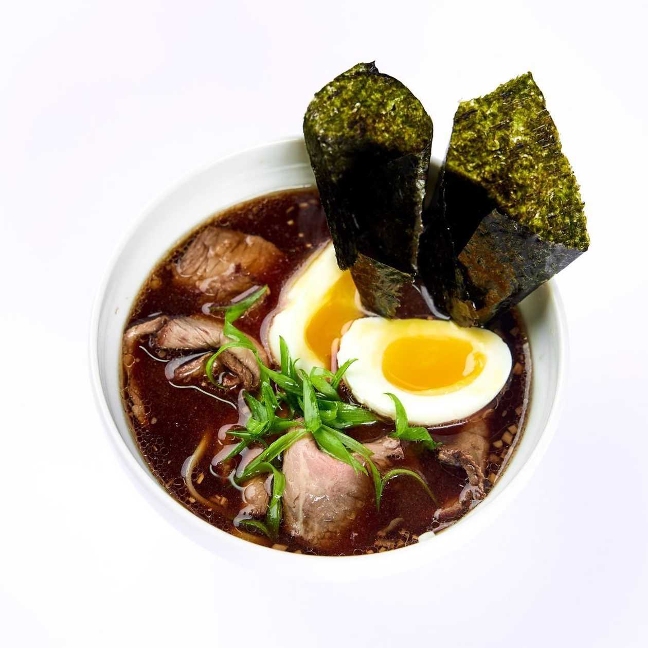 Veal and noodle soup