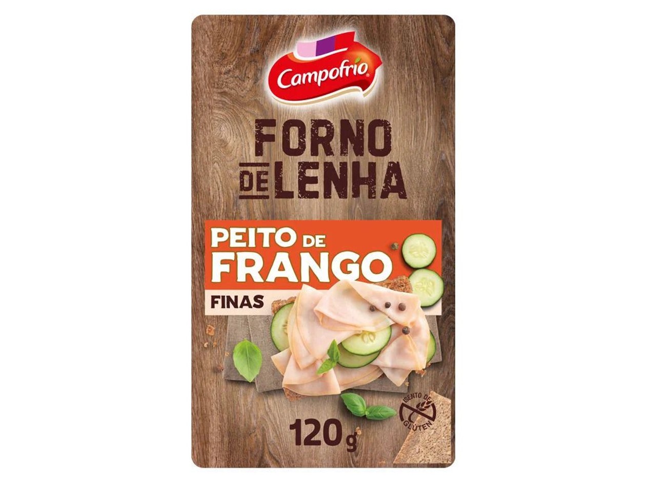 Fiambre Peito de Frango Forno a Lenha Fatias Finas Campofrio 120 gr
