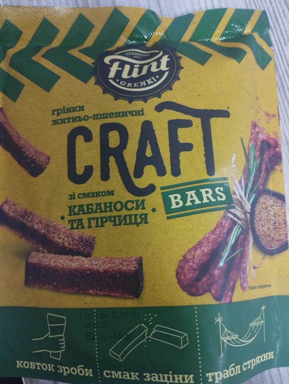 Грінки Крафт 80гр кабаноси гірчиця житні