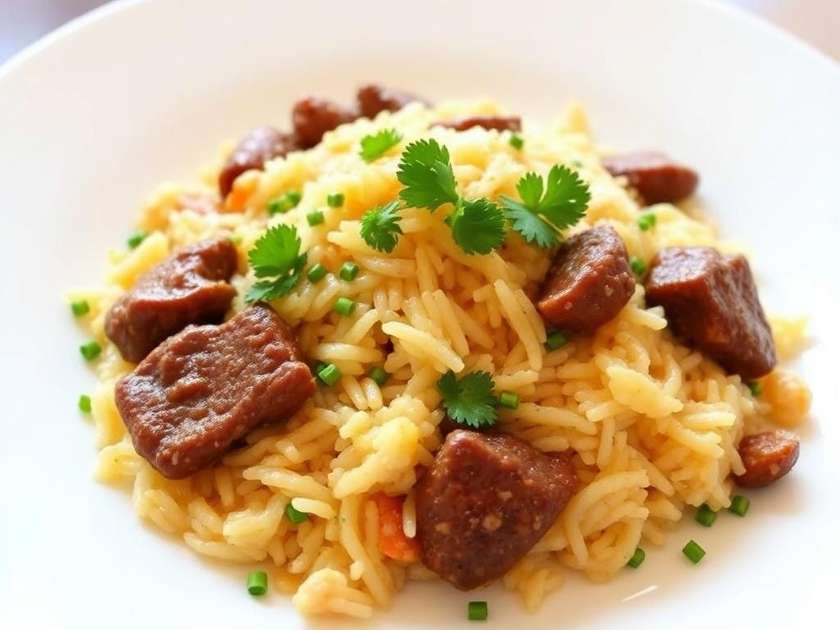 Risotto - Com rang with beef