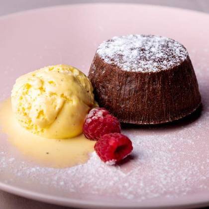 Lava Cake with Ice Cream