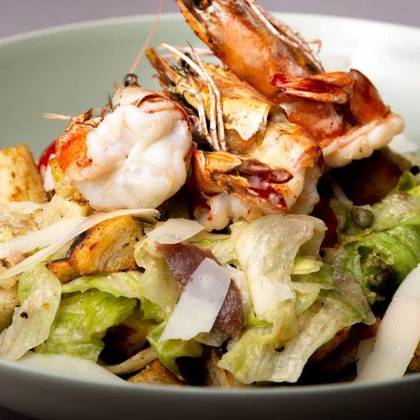 Caesar Salad with Shrimps
