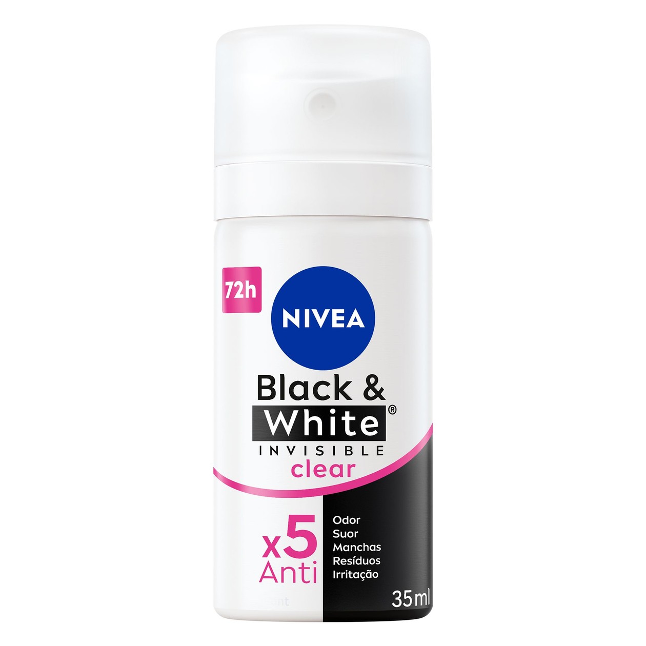 Desodorizante Spray Invisible Black & White Mini Nivea 35 ml