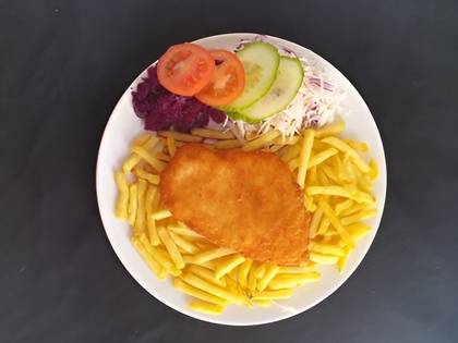 Vepřový řízek, hranolky